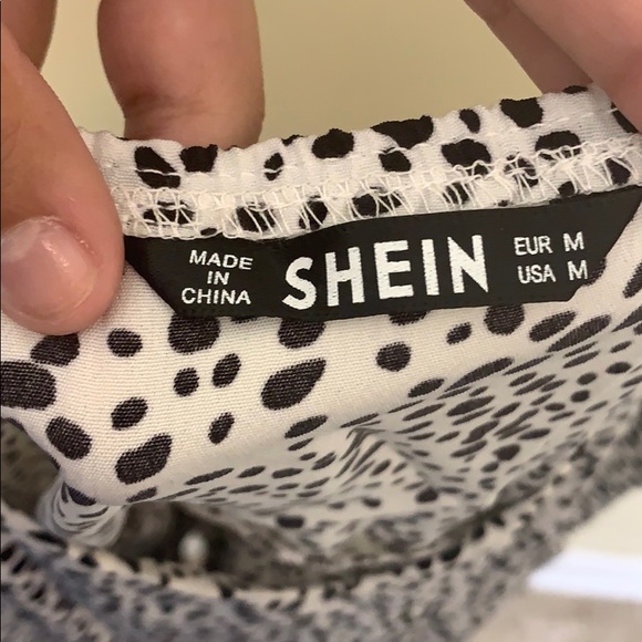 SHEIN black & white polka dot dress - Picture 3 of 3